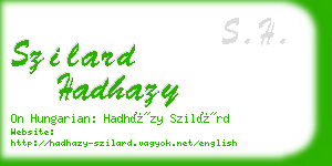 szilard hadhazy business card